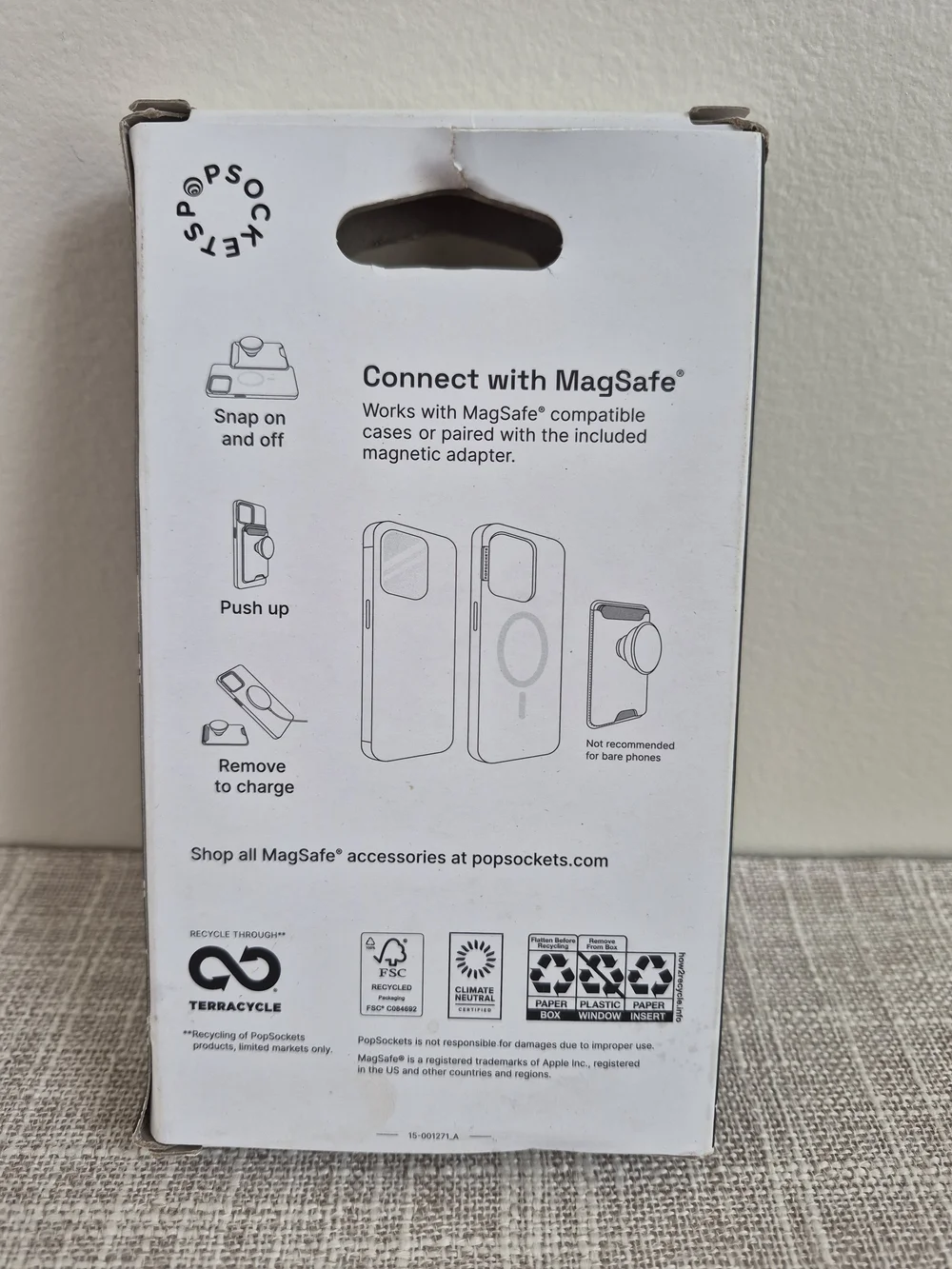 PopSockets Phone Wallet+ MagSafe Brown NWT